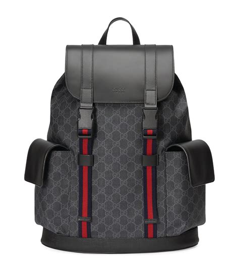 backpack gucci mens|Gucci leather backpacks for men.